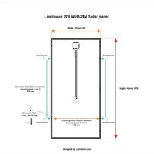 Load image into Gallery viewer, Luminous Solar Panel 270 Watt - 24 Volt